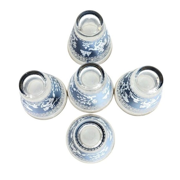 VTG Hazel Atlas Arabian Knights Jasperware Shot Glass Set Of 5 Whiskey Lowball - Picture 10 of 12